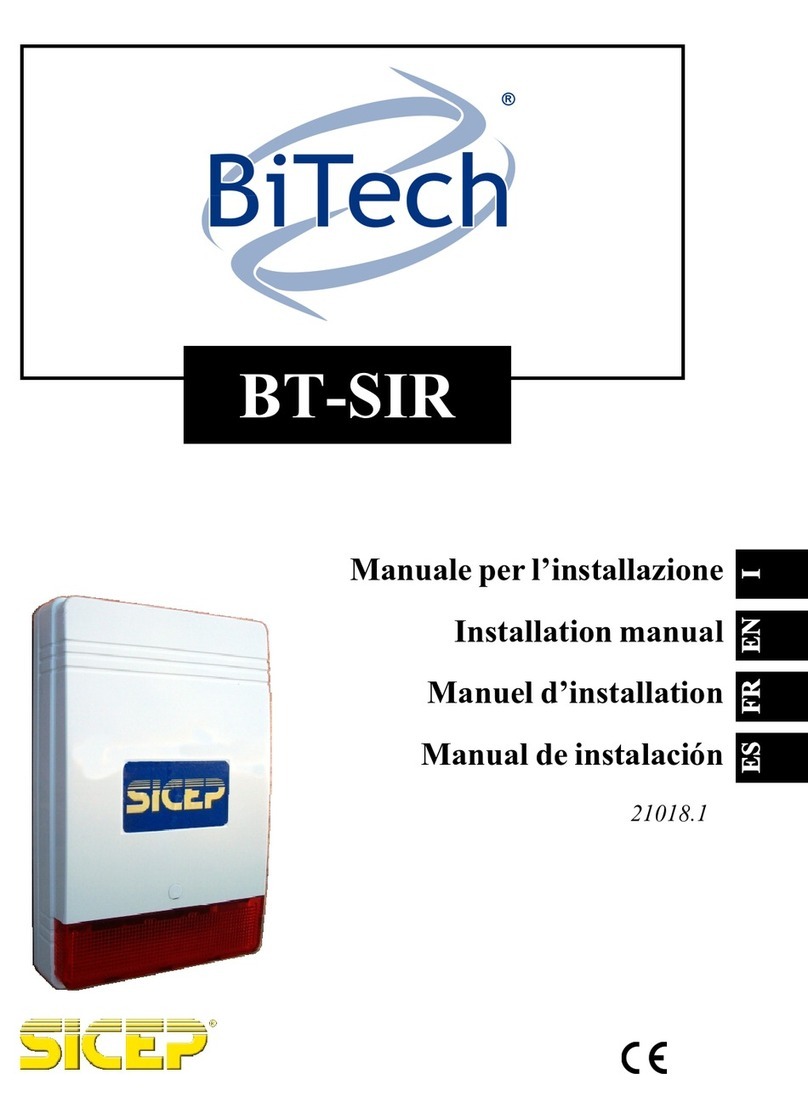 SiCEP BiTech BT-SIR installation manual