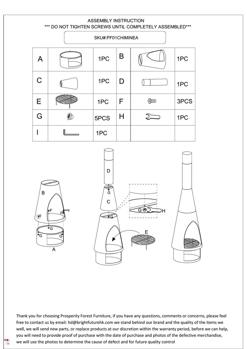 Prosperity Forest Furniture PF01CHIMINEA Assembly instruction