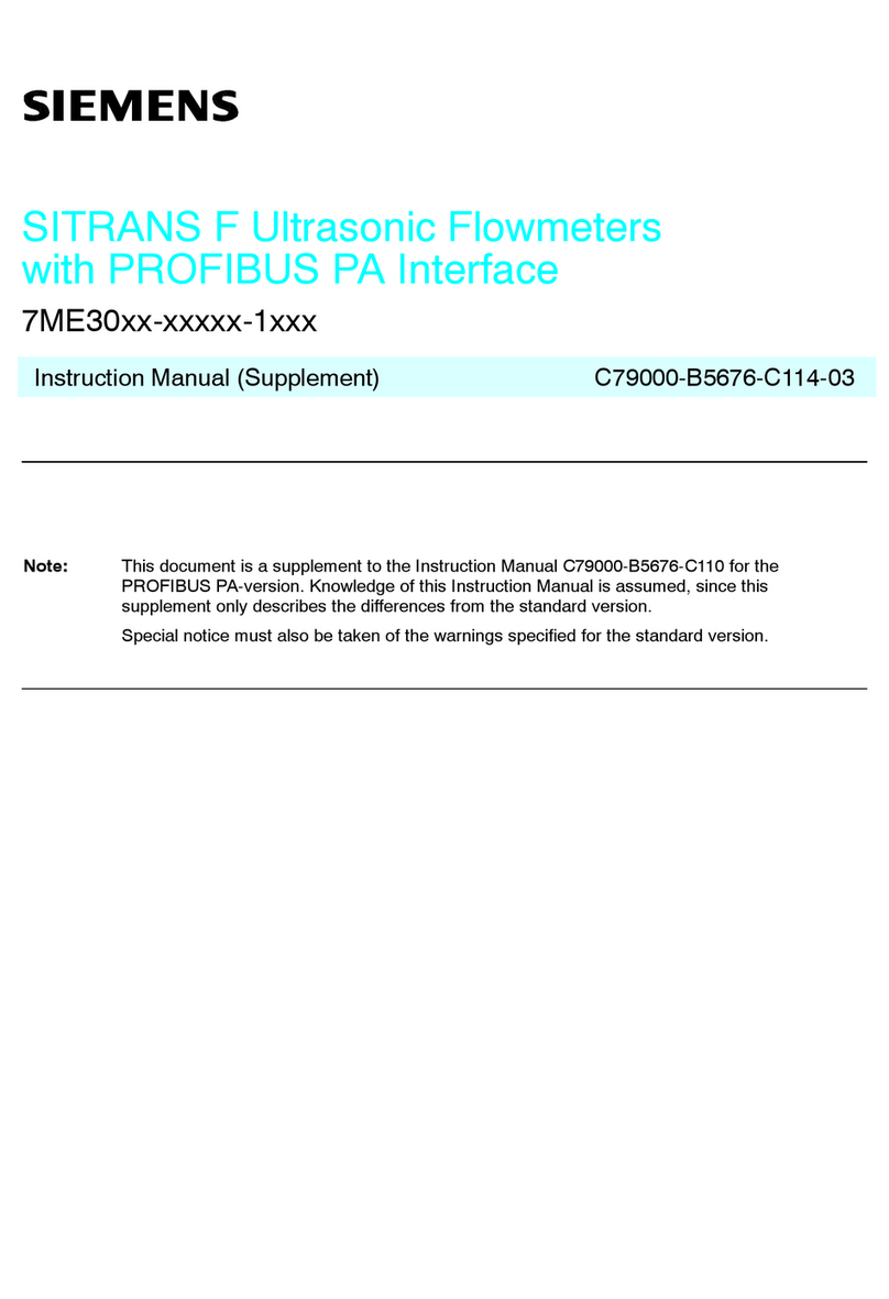 Siemens 7ME30 User manual