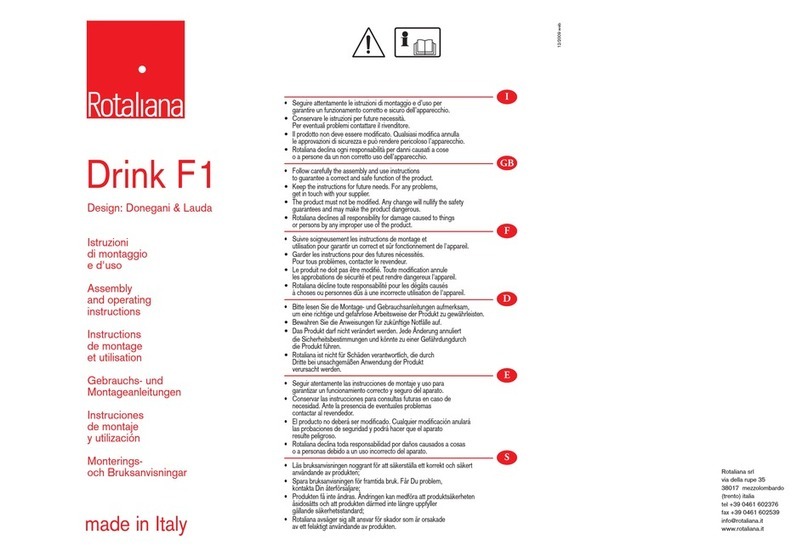 Rotaliana Drink F1 Assembly and operating instructions