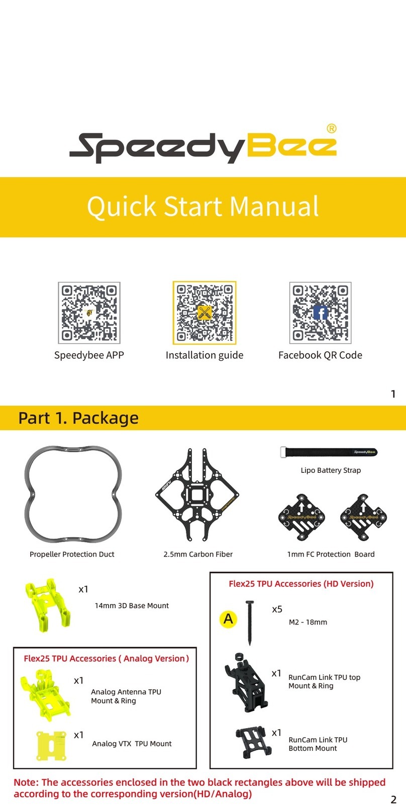 SpeedyBee Flex25 Quick start manual