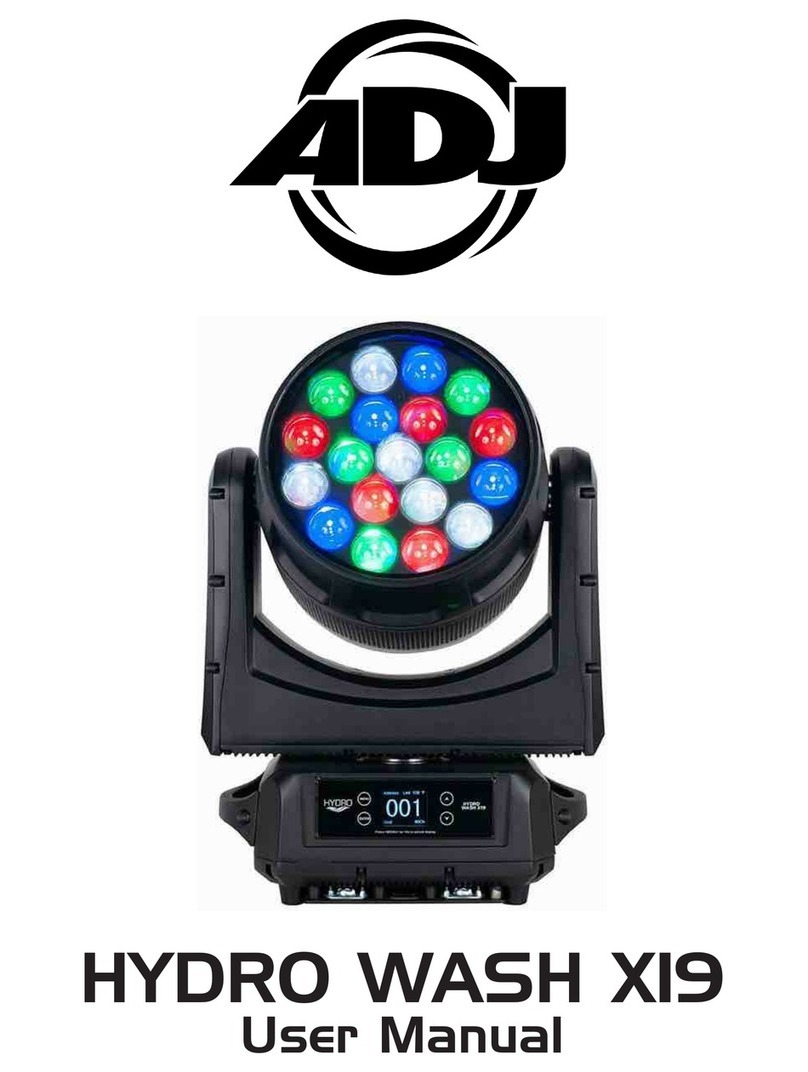 ADJ HYDRO WASH X19 User manual