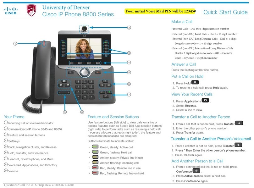 Cisco 8800 Series User manual Cisco 8800 Series User manual