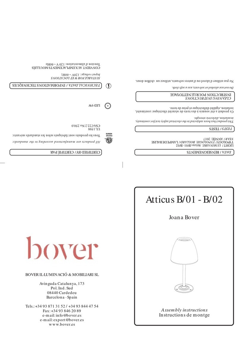 bover Atticus B/01 Assembly instructions