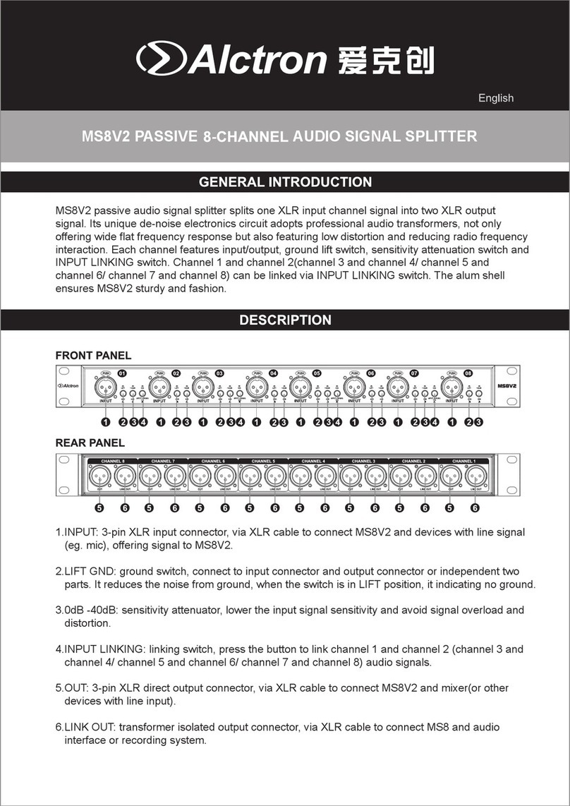 Alctron MS8V2 quick start guide