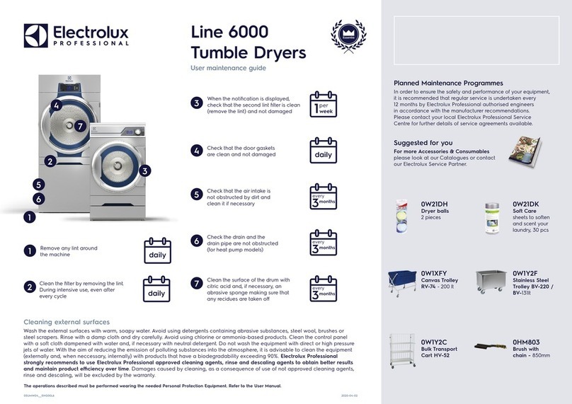 Electrolux 6000 User maintenance guide