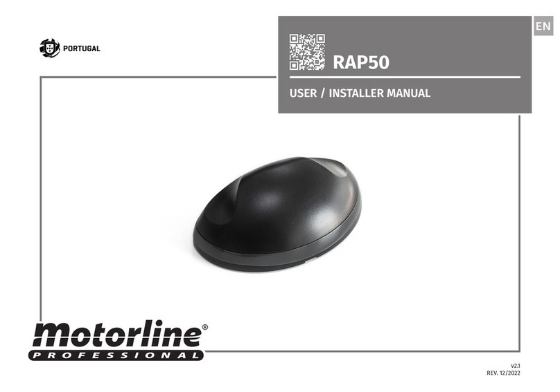 Motorline professional RAP50 Instruction Manual