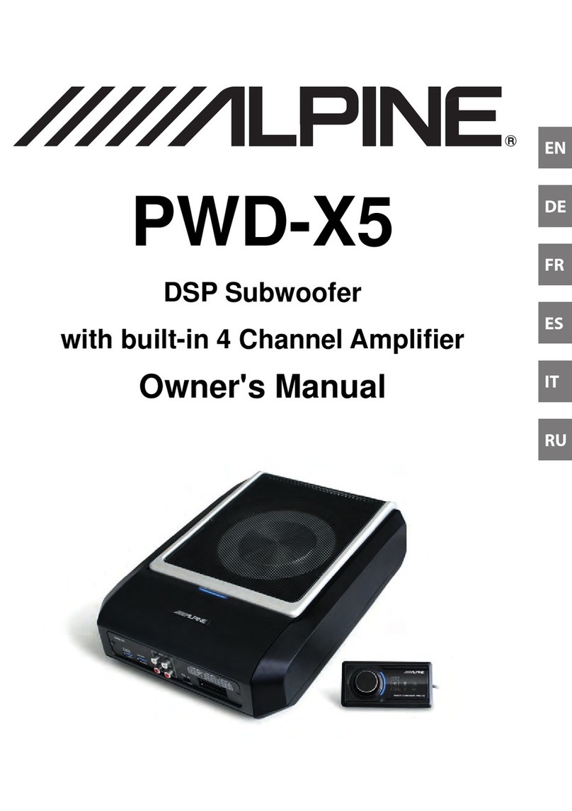 Alpine PWD-X5 owner's manual