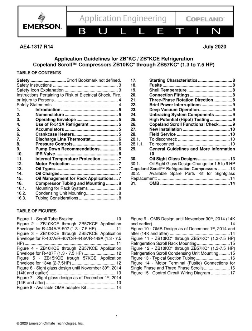 Emerson Copeland Scroll ZB KC Series Manual