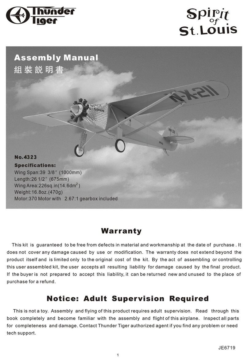 THUNDER TIGER Spirit of St. Louis 4323 User manual