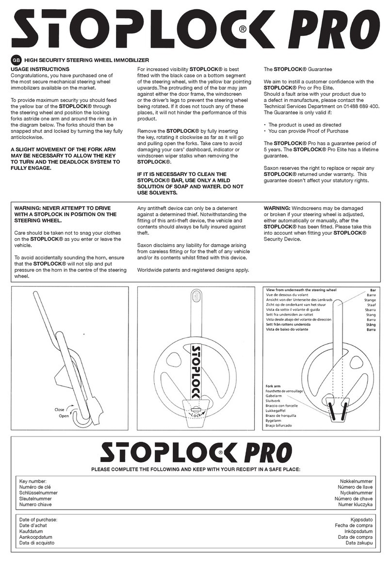 Saxon STOPLOCK PRO manual