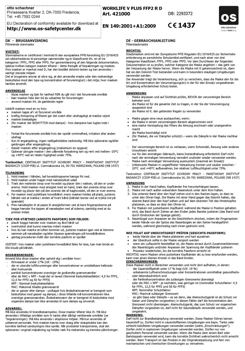 Cerva otto schachner WORKLIFE V PLUS FFP2 R D User manual