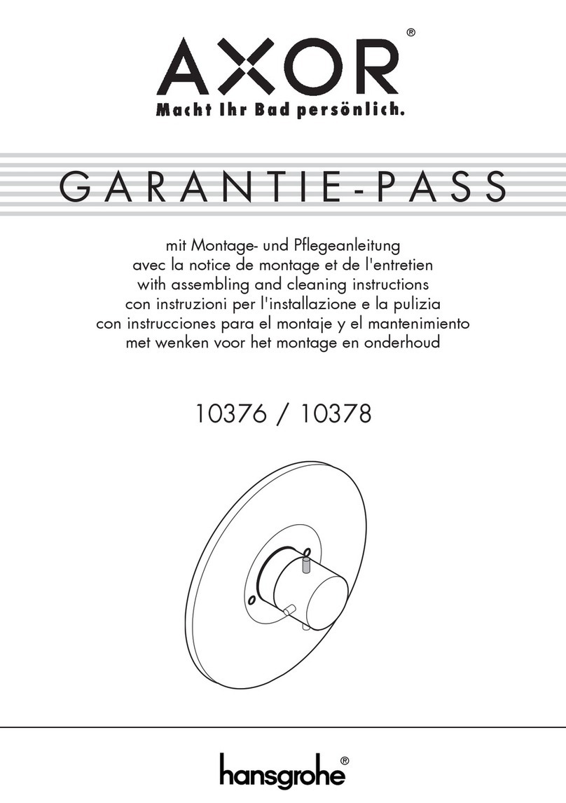Hans Grohe AXOR 10376 manual