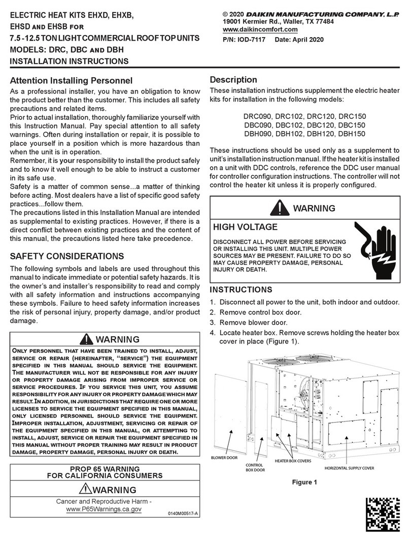 Daikin DRC090 installation instructions