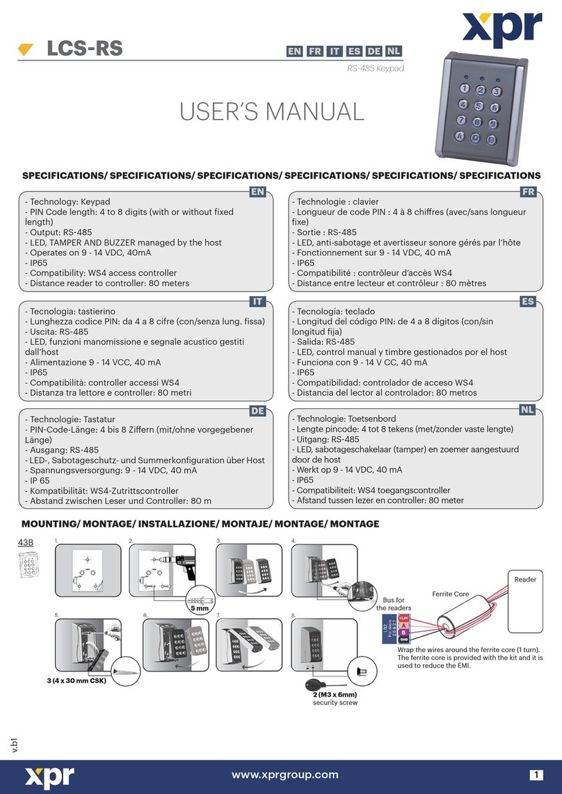 xpr LCS-RS User manual