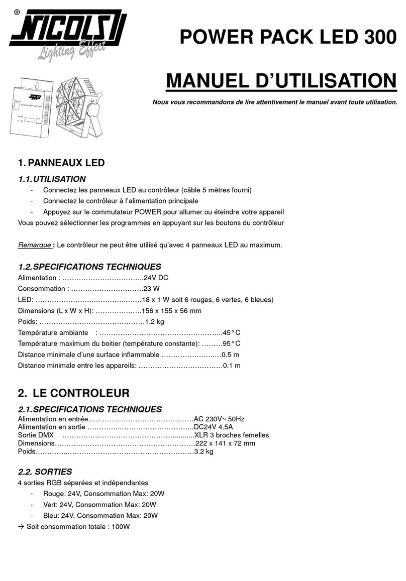 Nicols POWER PACK LED 300 user manual