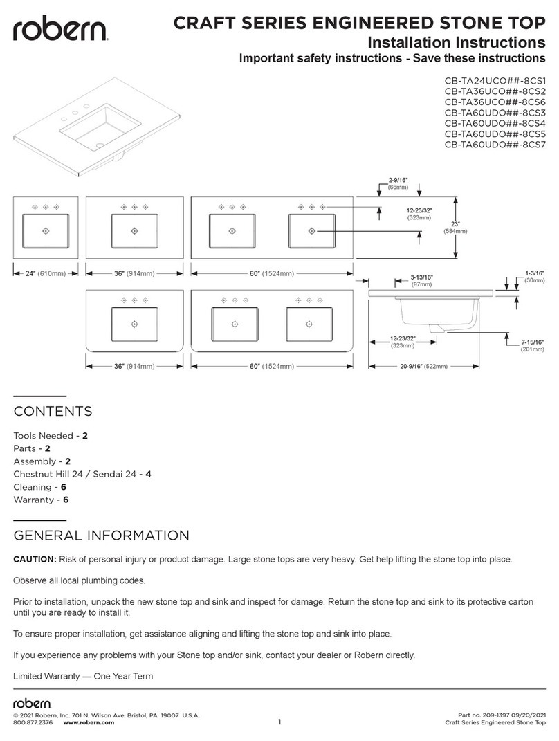 Robern CRAFT Series User manual