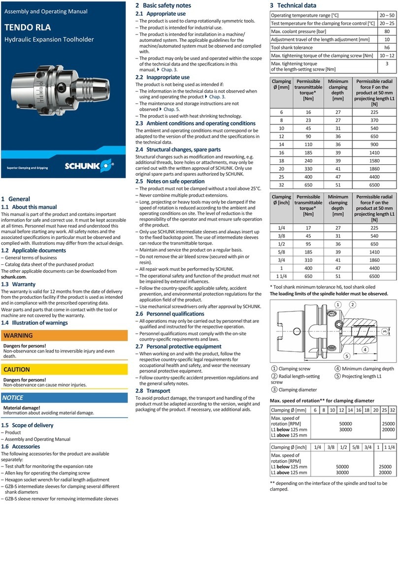 SCHUNK TENDO RLA User instructions