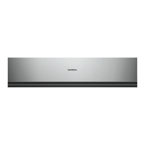 Gaggenau DVP 221 INFORMATION FOR USE