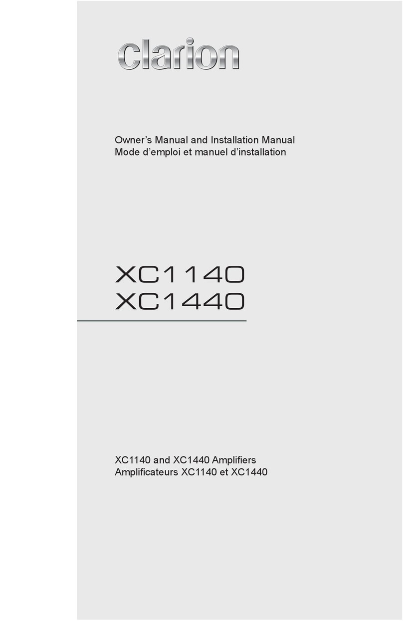 Clarion XC1140 Owners manual and installation manual