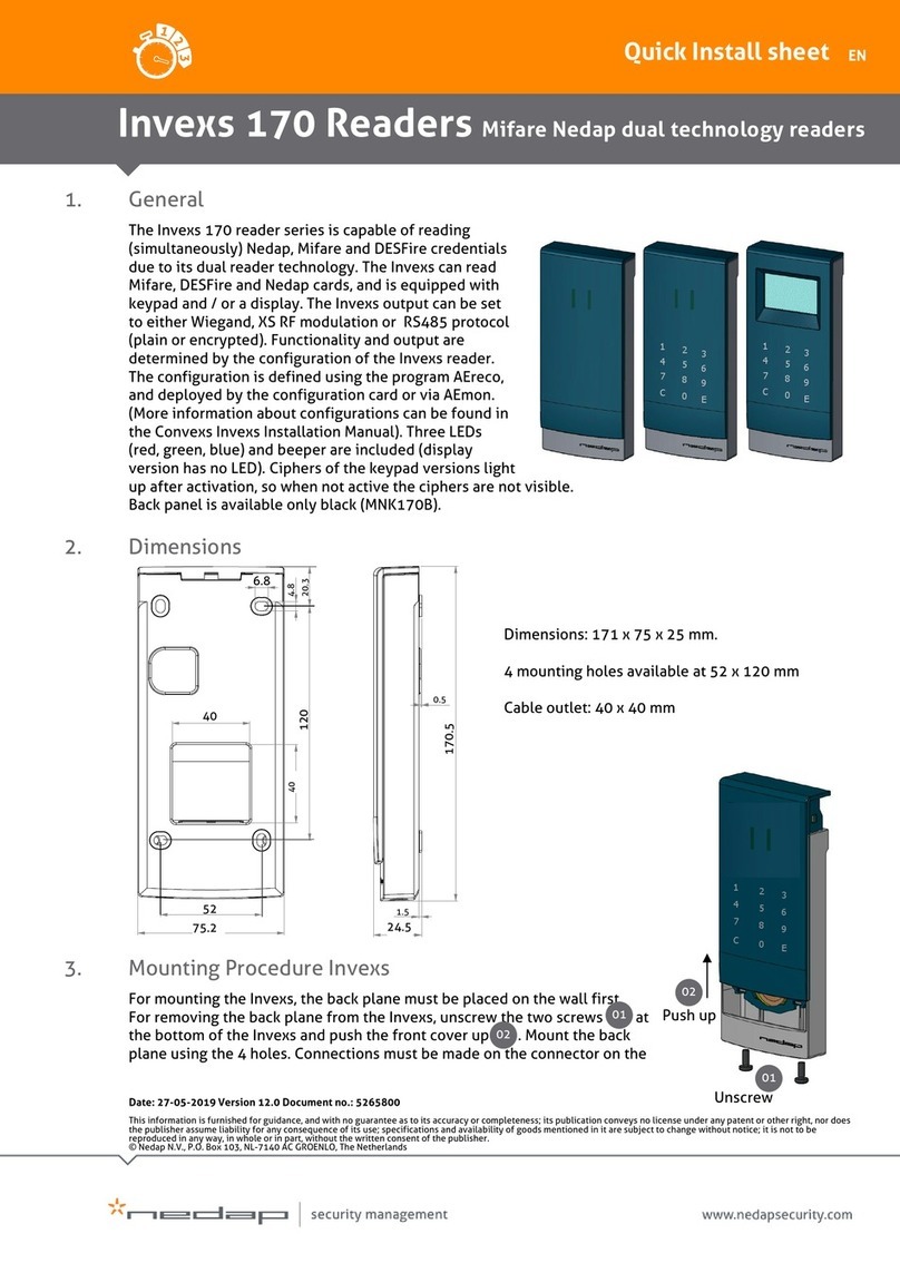 Nedap Invexs 170 Series Quick Install Sheet