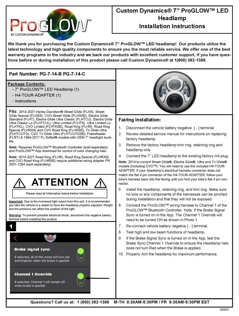 Custom Dynamics ProGLOW PG-7-14-B installation instructions