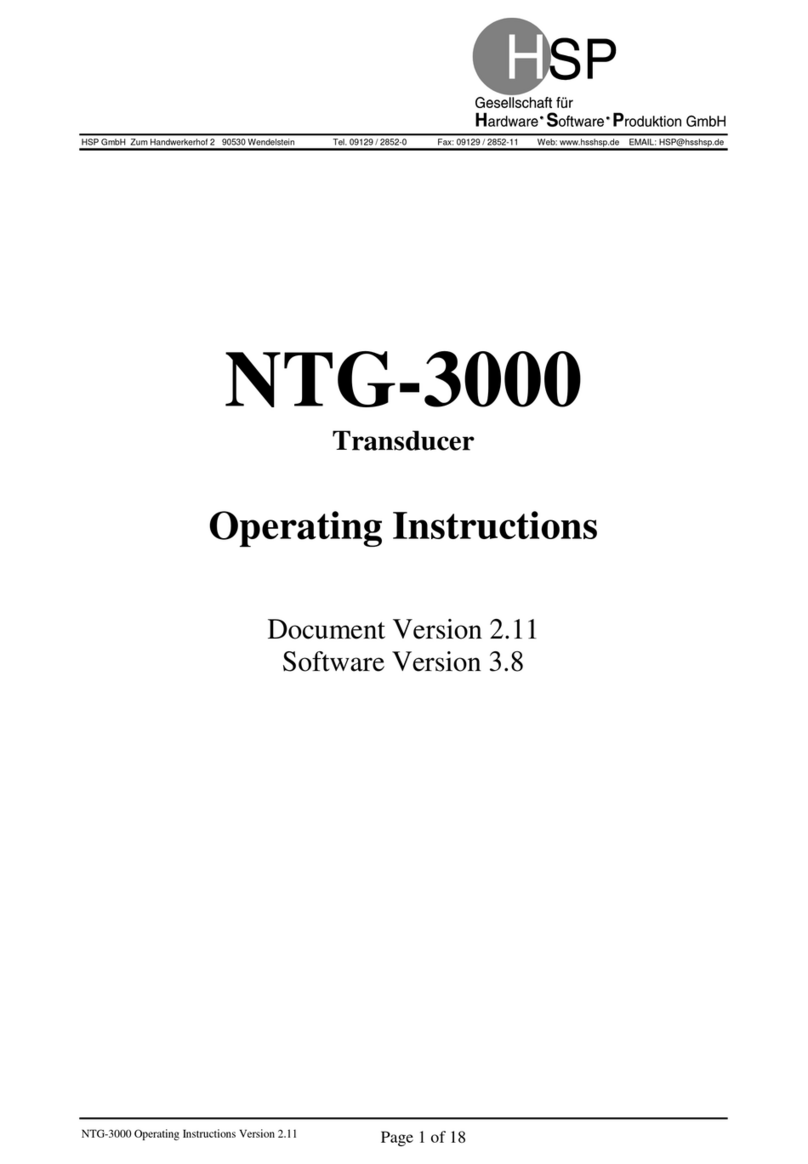 HSP NTG-3000 operating instructions