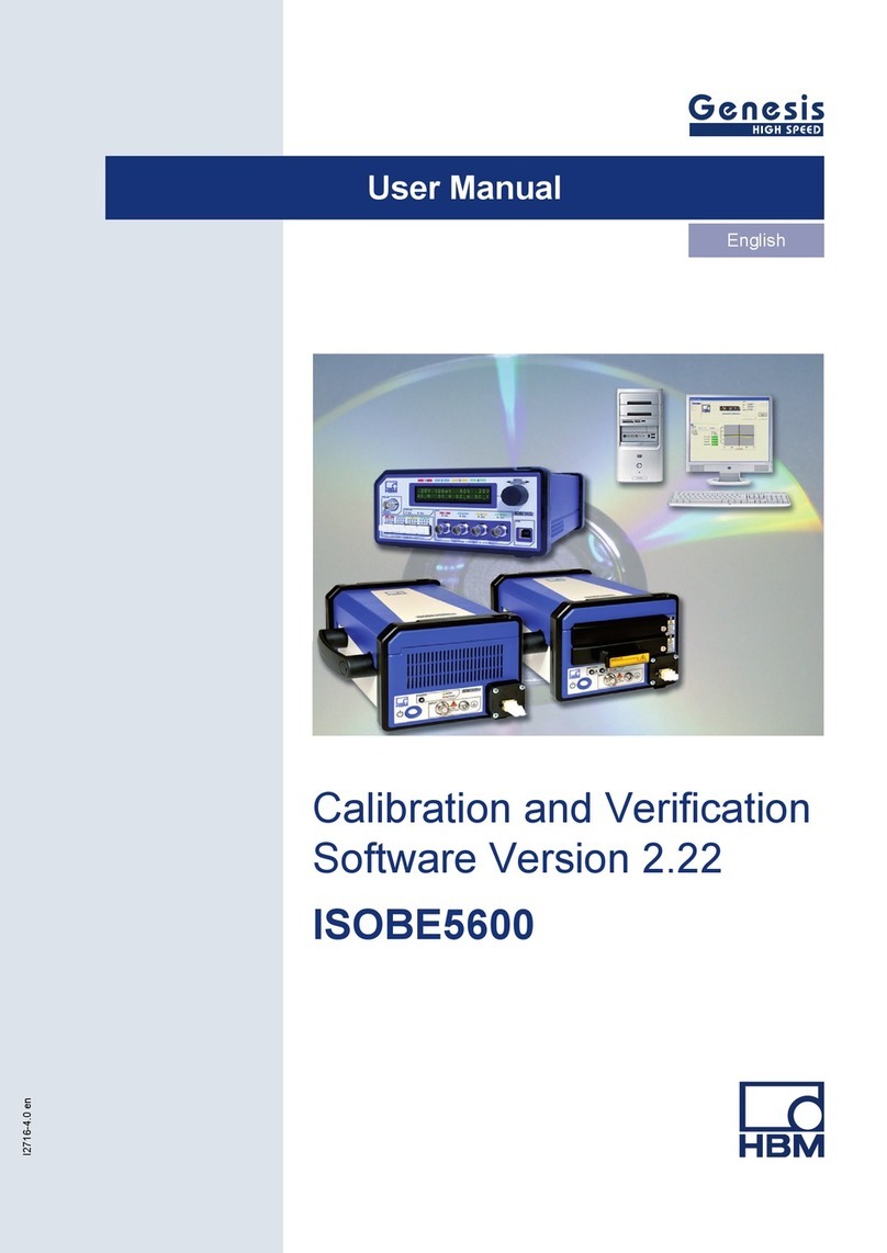 HBM Genesis ISOBE5600 User manual