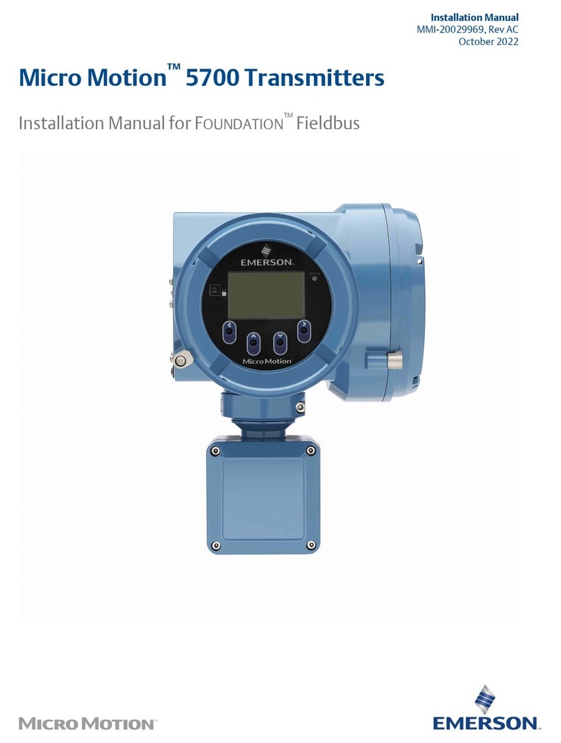 Emerson MicroMotion FOUNDATION 5700 User manual