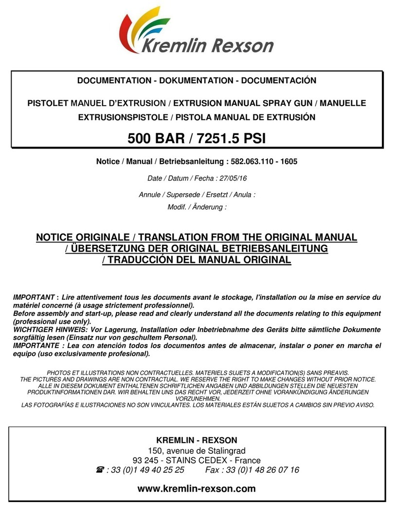 Kremlin-Rexson 151.110.600 Translation from the original manual