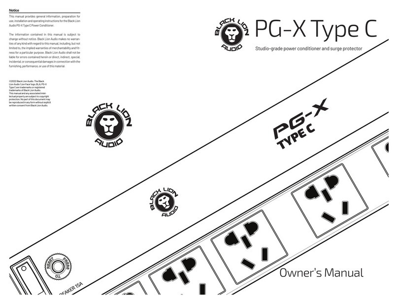 Black Lion Audio PG-X Type C owner's manual