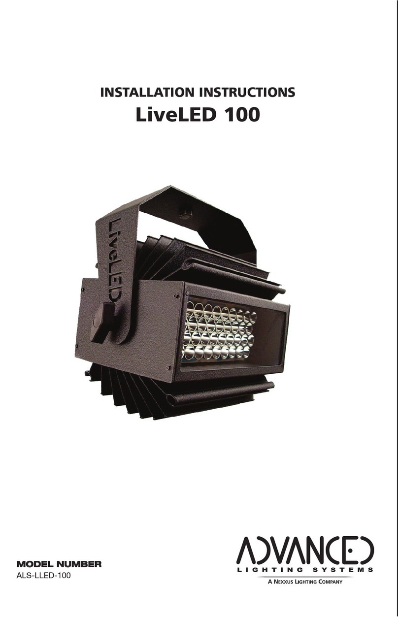 Advanced Lighting Systems LiveLED 100 installation instructions