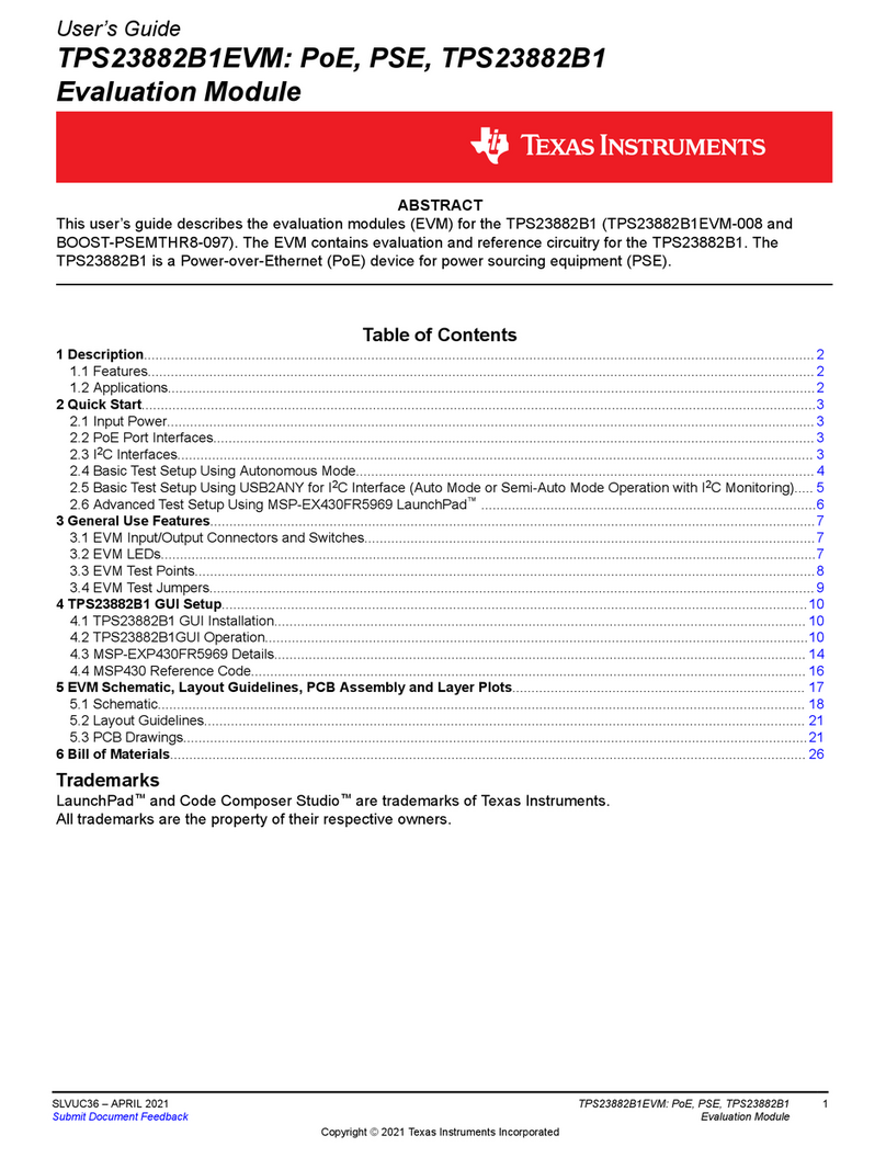 Texas Instruments TPS23882B1EVM User manual