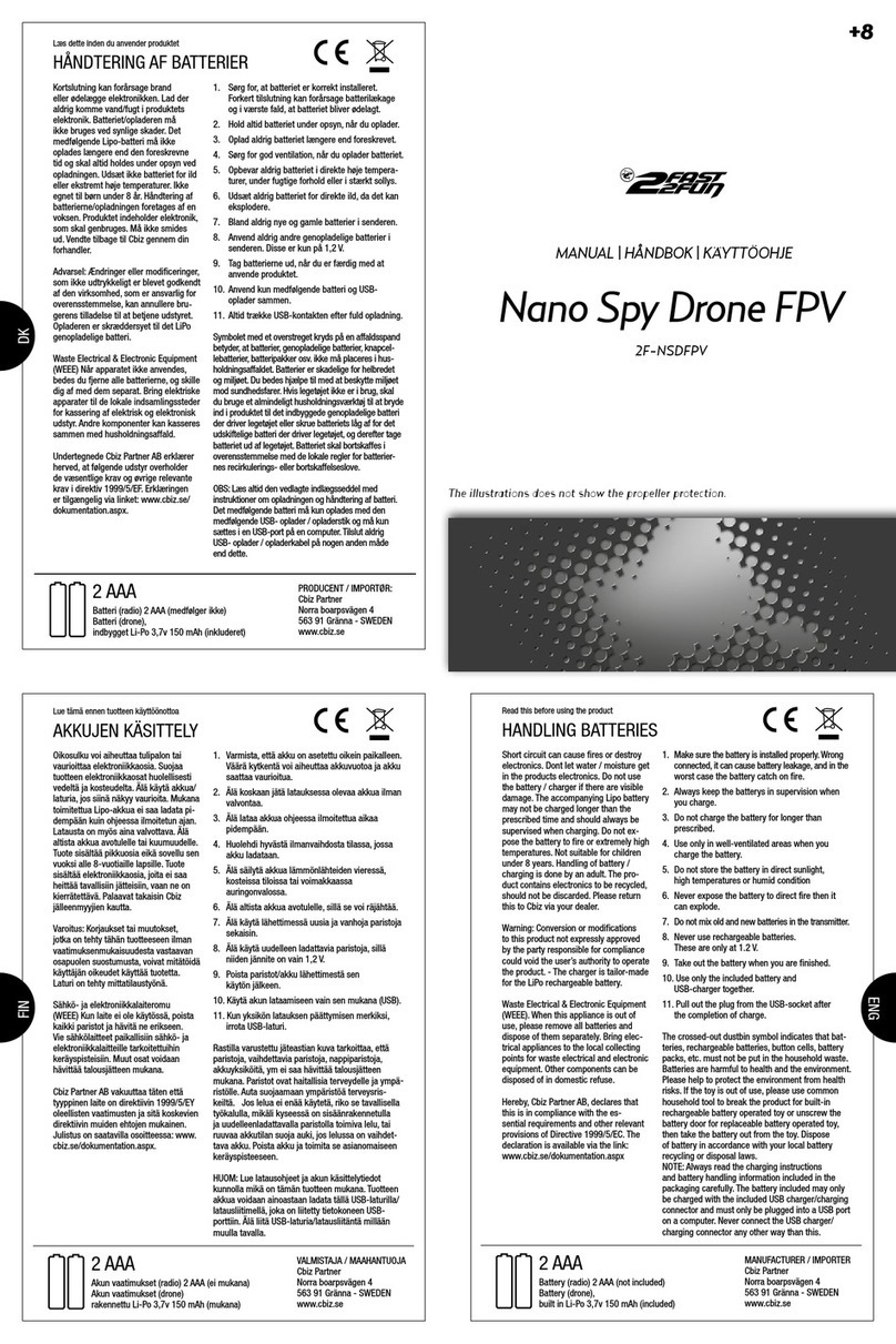 2FAST2FUN Nano Spy Drone FPV manual