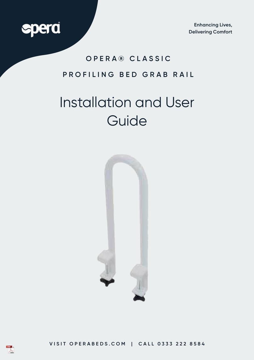 Opera Classic Profiling Bed Grab Rail Installation and user guide