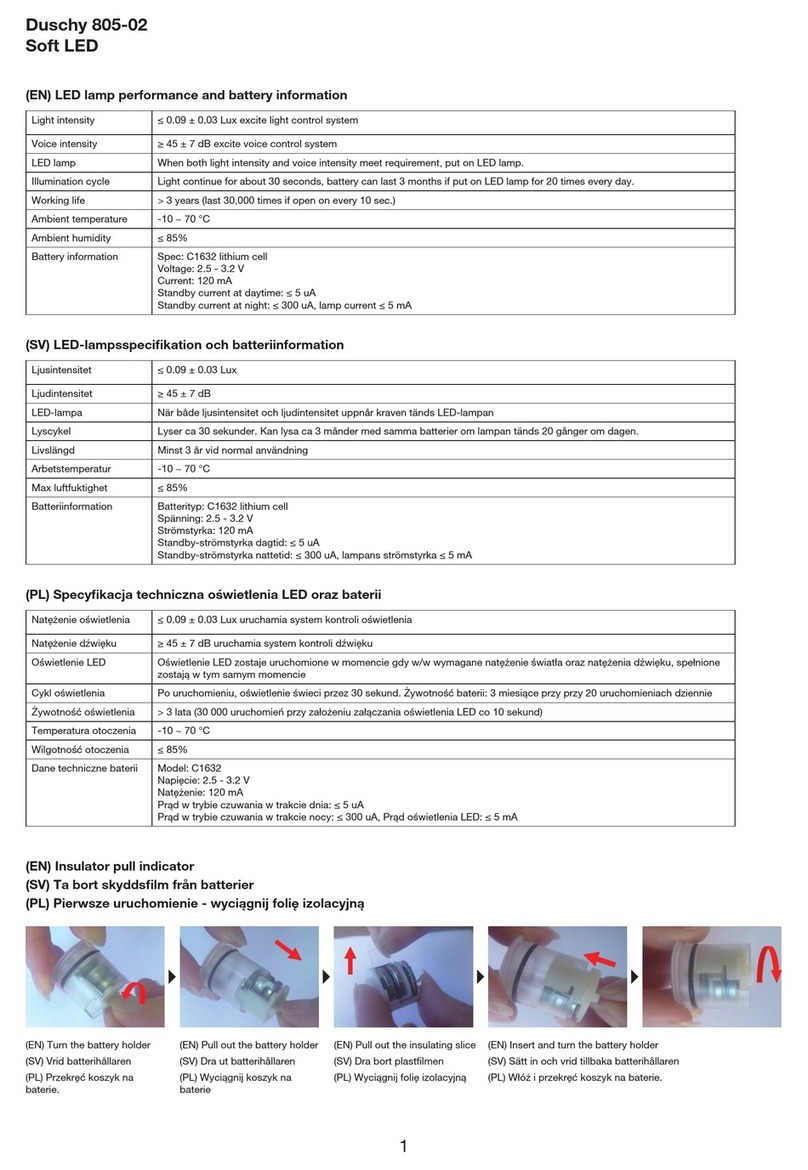DUSCHY Soft LED 805-02 manual
