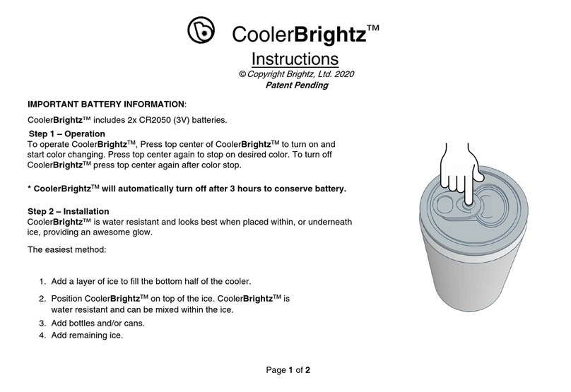 Brightz CoolerBrightz instructions