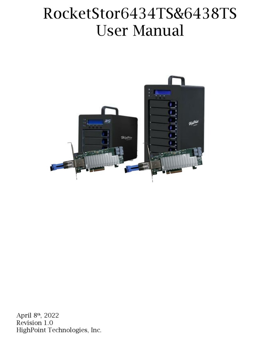 HighPoint RocketStor 6434TS User manual