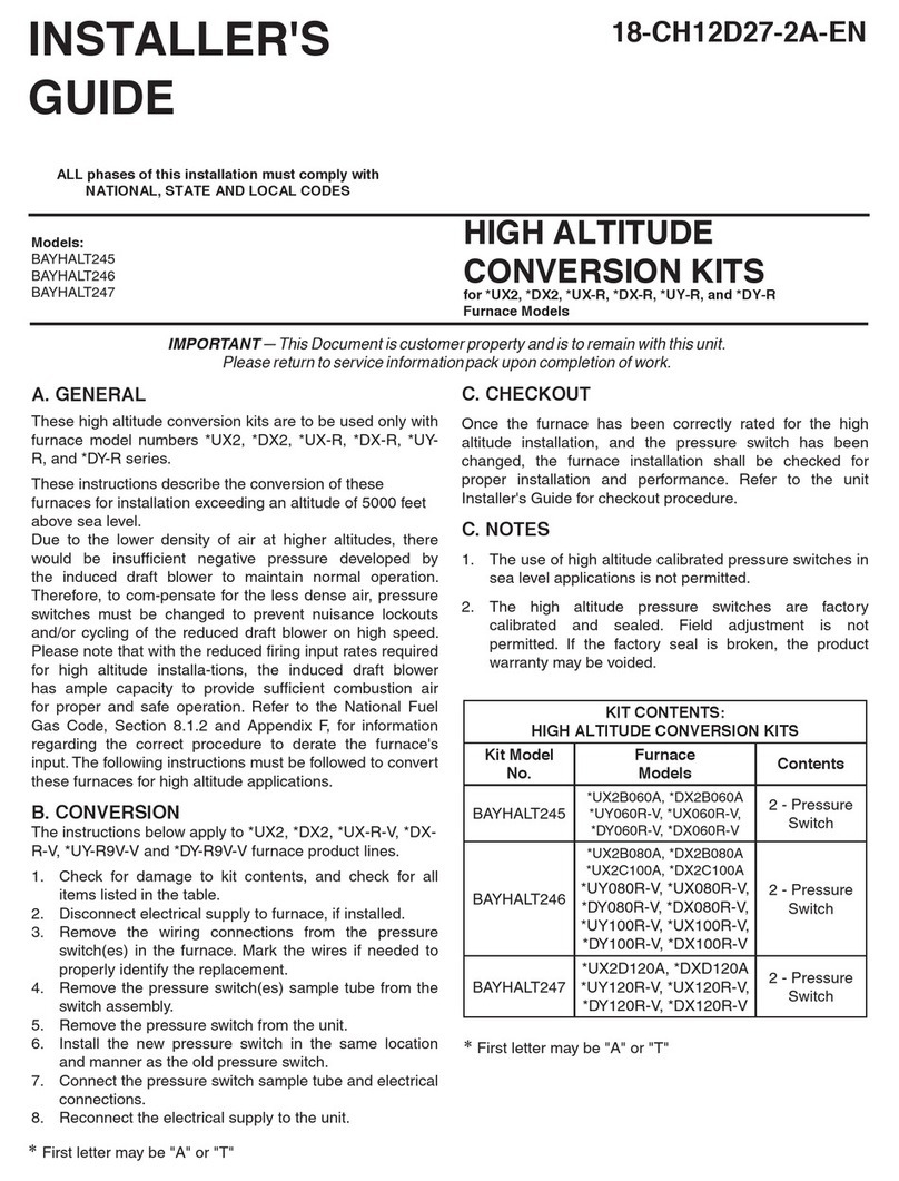 Trane BAYHALT245 Assembly instructions