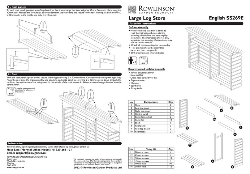 Rowlinson Garden Products SS269E Assembly instructions Rowlinson Garden Products SS269E Assembly instructions