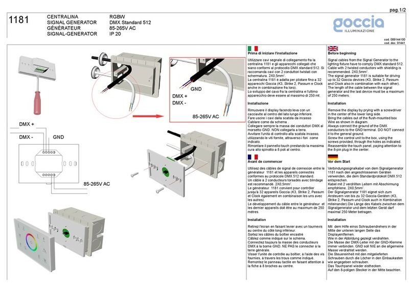 goccia 1181 quick start guide