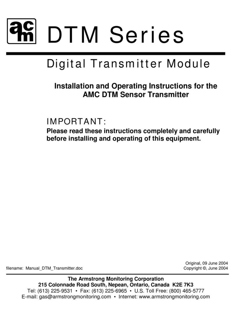 ACM DTM Series Installation and operating instructions