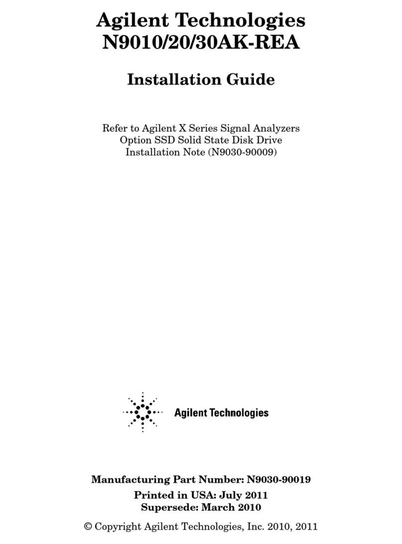 Agilent Technologies N9010AK-REA installation guide