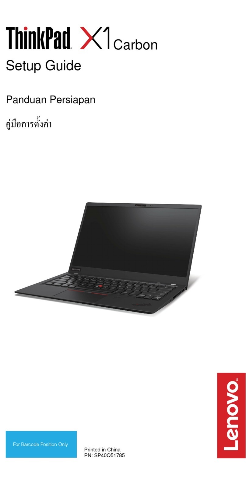 Lenovo ThinkPad X1 Carbon User manual