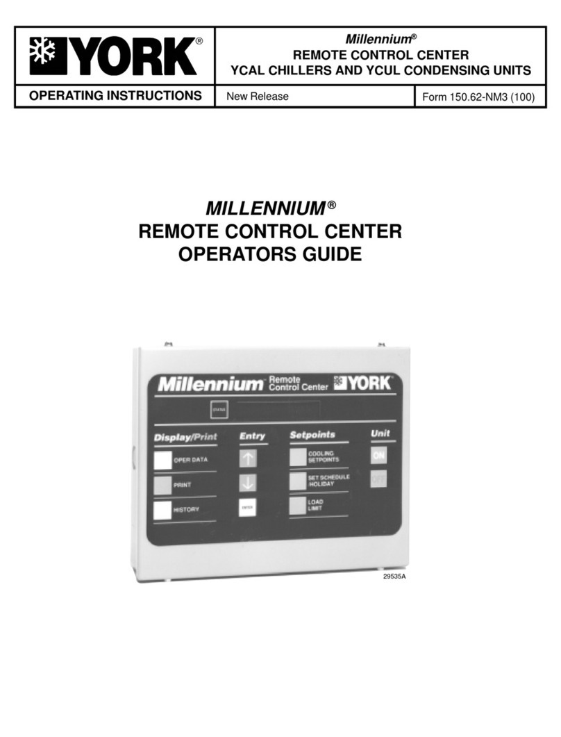 York MILLENNIUM operating instructions