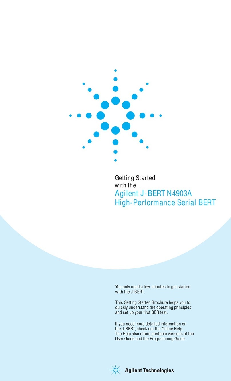 Agilent Technologies J-BERT N4903A User manual