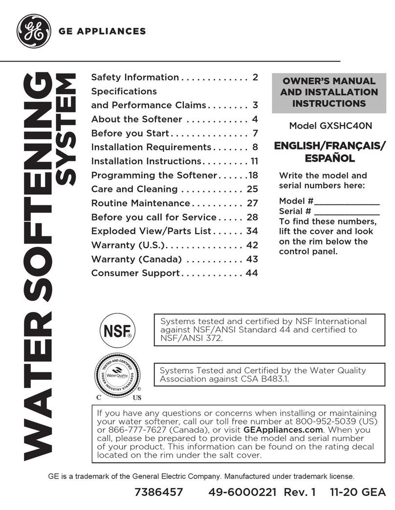 GE GXSHC40N Operating instructions