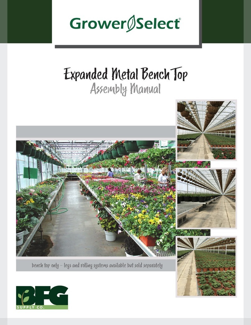 BFG Technologies Grower Select Expanded Metal Bench Top Assembly manual