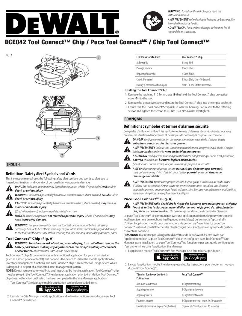 DeWalt Tool Connect DCE042 quick start guide