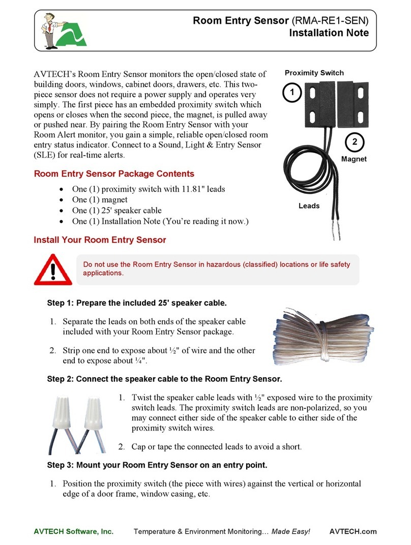 Avtech RMA-RE1-SEN Installation notes